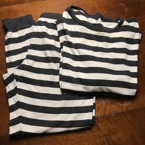 Leveret Gray and White Striped Mens Small PJs
